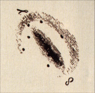 NGC 4725, Zeichnung von Lord Rosse